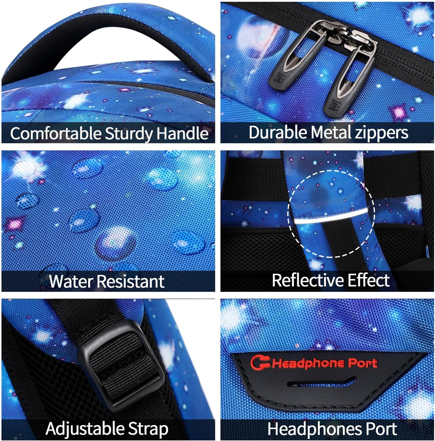 Laptop Backpack,Business Travel Anti Theft Slim Durable Laptops Backpack with USB Charging Port,Water Resistant College Computer Bag for Women & Men Fits 15.6 Inch Laptop and Notebook-Dreamy Blue