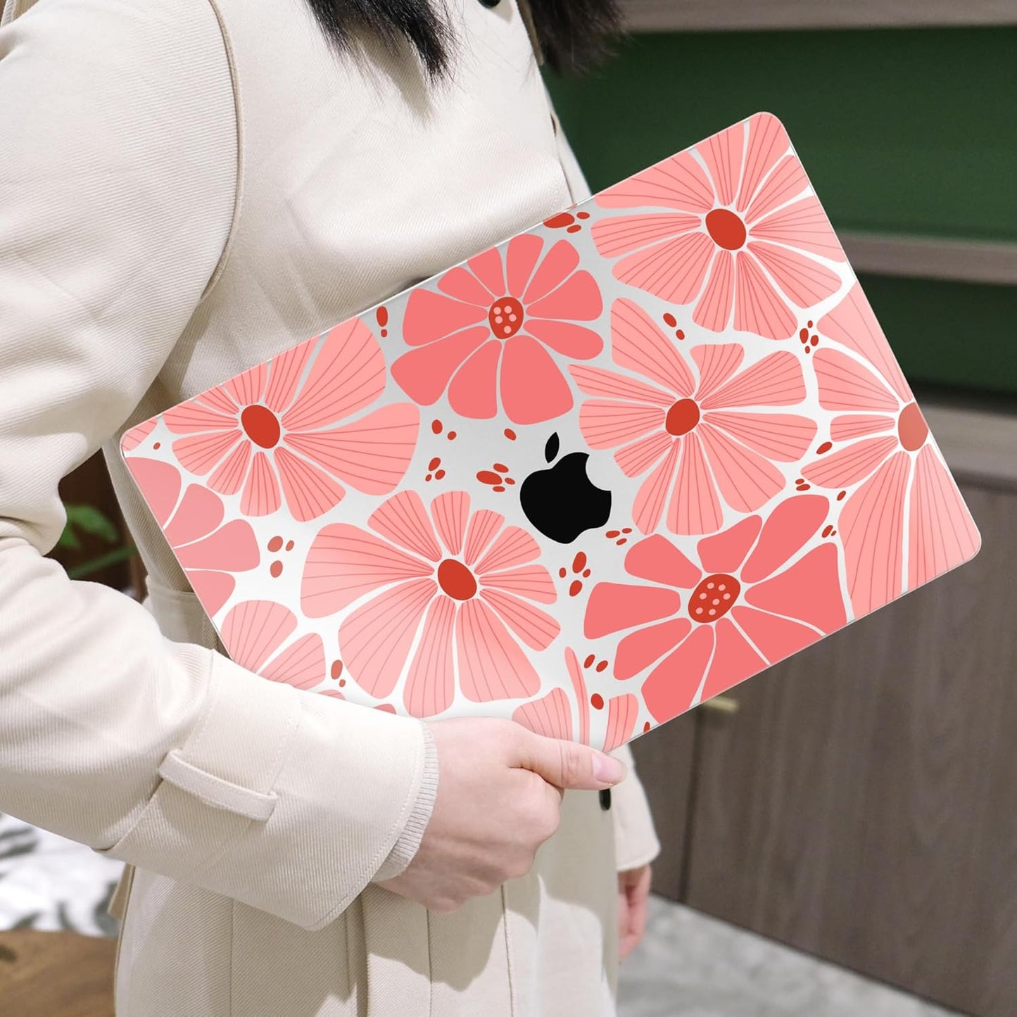 MEEgoodo Case for MacBook Pro 13 inch Case 2022 2021 2020 New A2338 M2/M1 A2251 A2289, Laptop Hard Shell with Keyboard & Camera Cover Compatible with 13 inch MacBook Pro, Groovy Daisy Flower