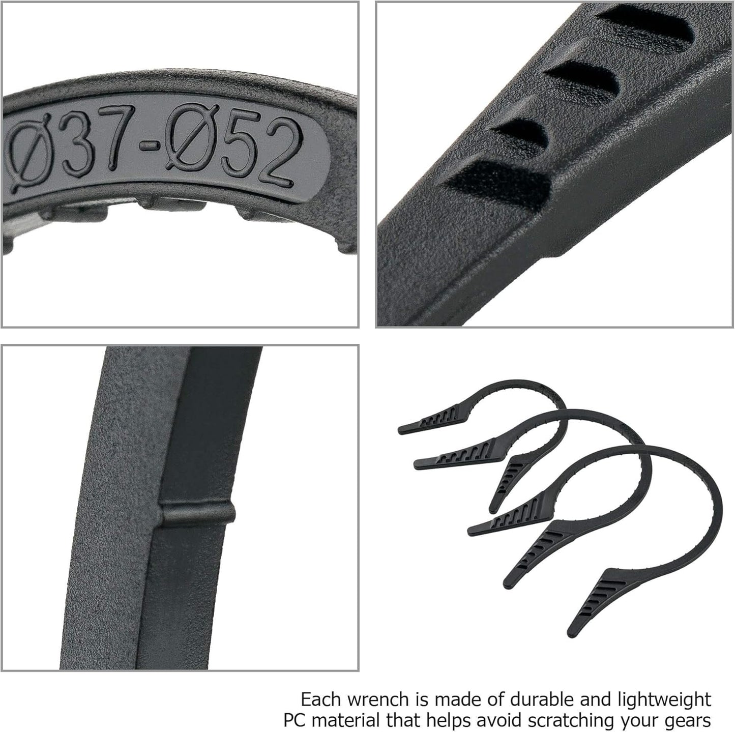 Camera Lens Filter Wrench Kit: PROfezzion 3 Pack Wrench for ND UV CPL Filter, Fit 37-52mm 55-72mm 77-95mm Lens Thread for Canon Nikon Sony Fujifilm Olympus Pentax & Other Camera