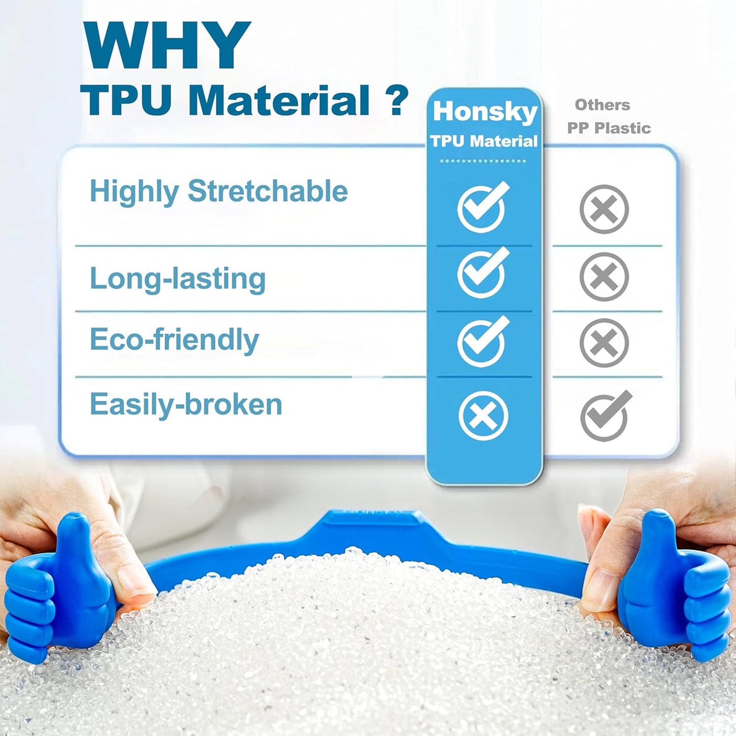 Honsky Thumbs Up Tablet Stand - Portable Monitor Stand Holder for Desktop, Universal Cute, Red