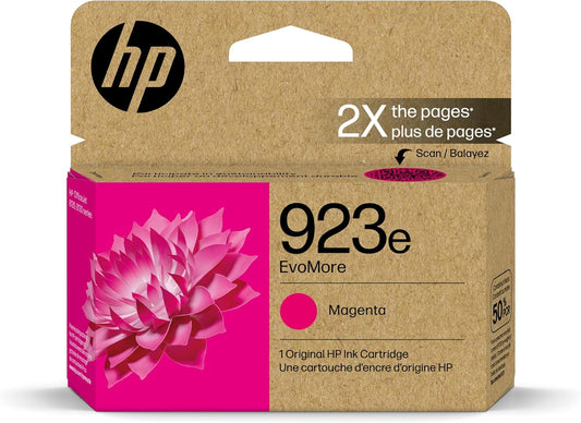 HP 923e EvoMore High Yield Magenta Ink Cartridge | Works OfficeJet 8120 Series, OfficeJet Pro 8130 Series | Carbon Neutral | 4K0T5LN