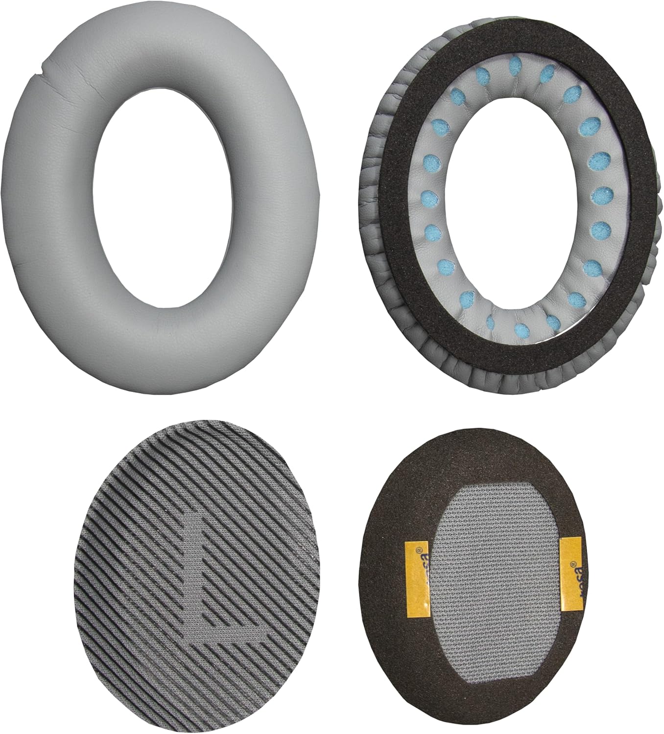 Replacement Ear Pads - Compatible with QuietComfort 35 & QC35 ii Headphones,Soft Protein Leather, Premium Noise Cancelling Earpads, Durable & Comfortable Ear Cushions (QC 35-Gray)