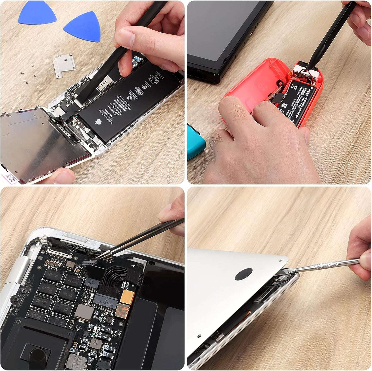 STREBITO Spudger Pry Tool Kit 12 Piece Opening Tool, Metal & Plastic Spudger Tool Kit, Prying Cleaning & Open Tool for iPhone, Laptop, iPad, Cell Phone, MacBook, Tablet, Computer, PS4, Electronics