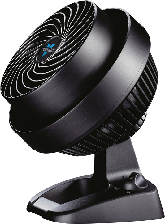 Vornado 530 Compact Whole Room Air Circulator, High Velocity Floor Fan with 3 Speeds for Cooling Airflow, Signature Vortex Action, Manual Control, Adjustable Tilt, Powerful Airflow, Black