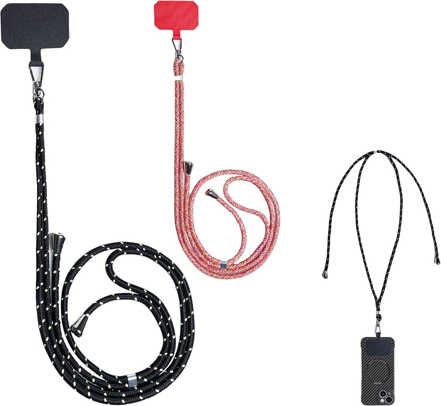 Cell Phone Lanyard Crossbody for Women - Adjustable Universal Phone Strap with Patch, Anti Theft Wrist Strap