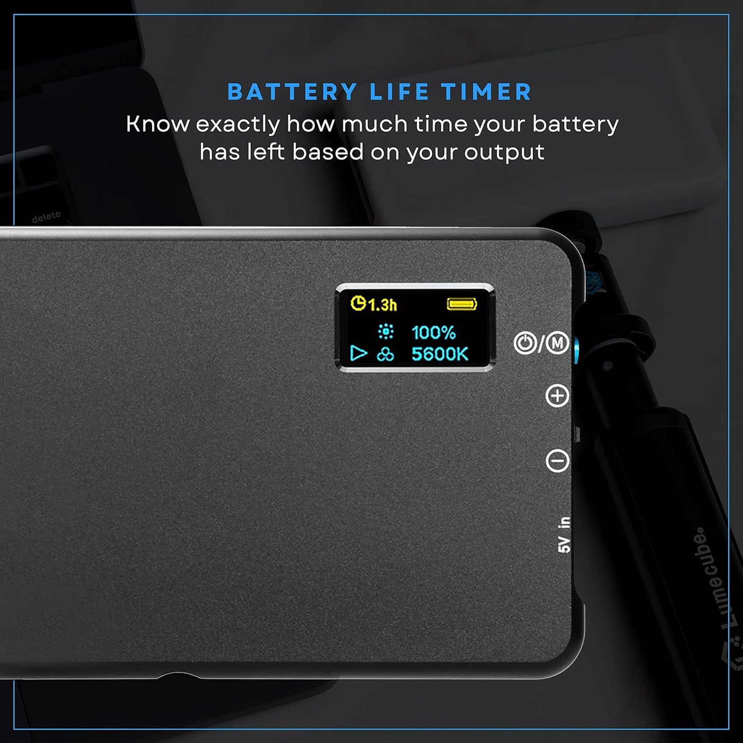 Lume Cube Broadcast Lighting Kit Live Stream Webcam Light for Computer & Laptop Enhance Video Calls Streaming & Vlogging Include Adjustable Tripod & Clip Mount Adjust Brightness & Color Temperature