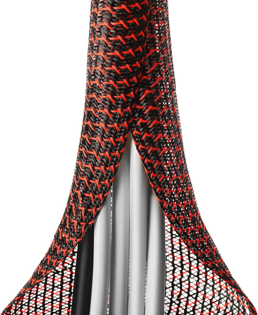 ZhiYo 6.6ft - 4/5 inch Cable Sleeve, Cord Wrap Wire Protector Tubing for Pets, PC Cable Wrap, Computer Cable Management Sleeve - Black - Red