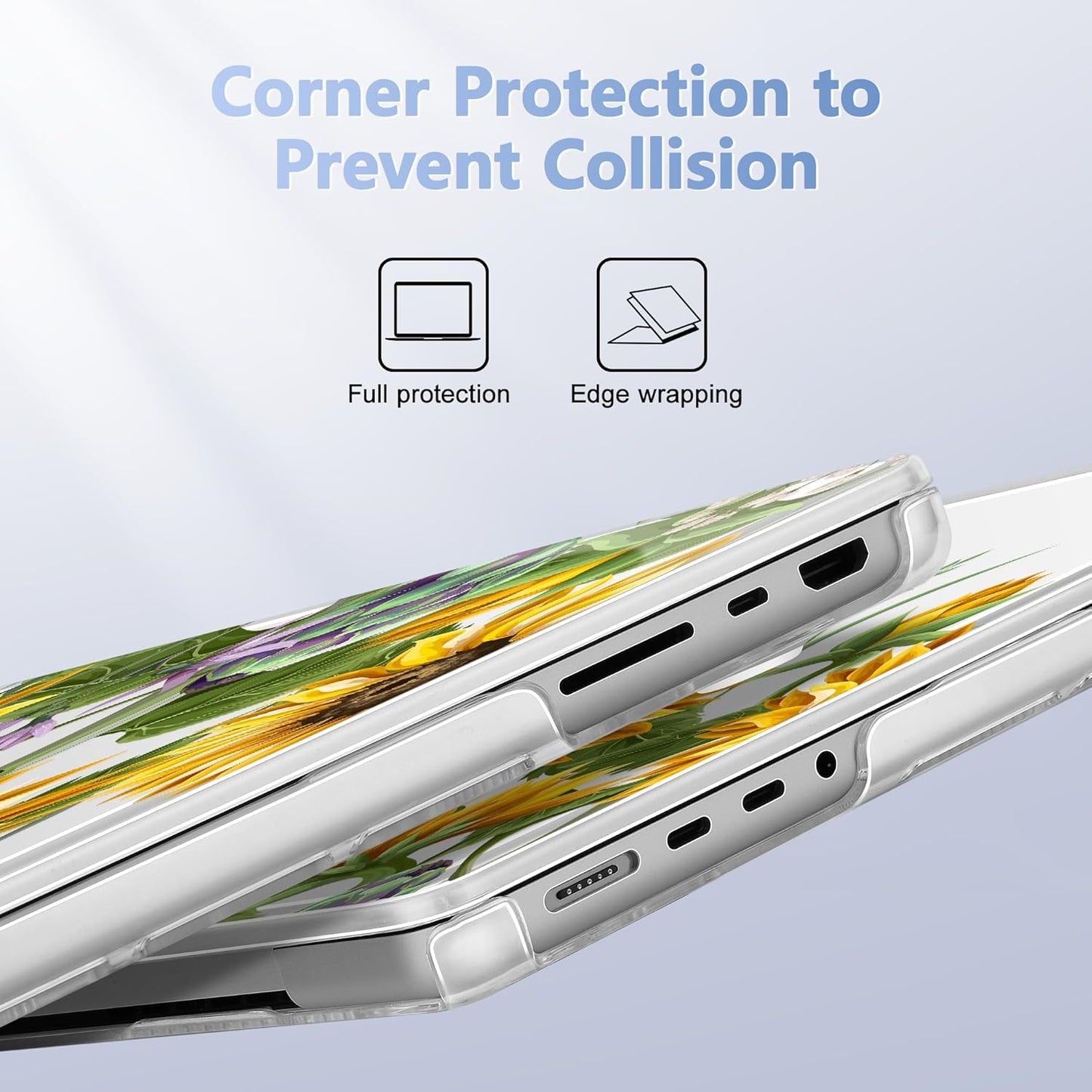 for MacBook Pro 16 inch Case 2021 2022 2023 2024 Release A3186 A3403 M4 A2991 M3 A2780 M2 A2485 M1 Pro/Max, Hard Shell Case with Screen Protector & Keyboard Cover, Sunflowers