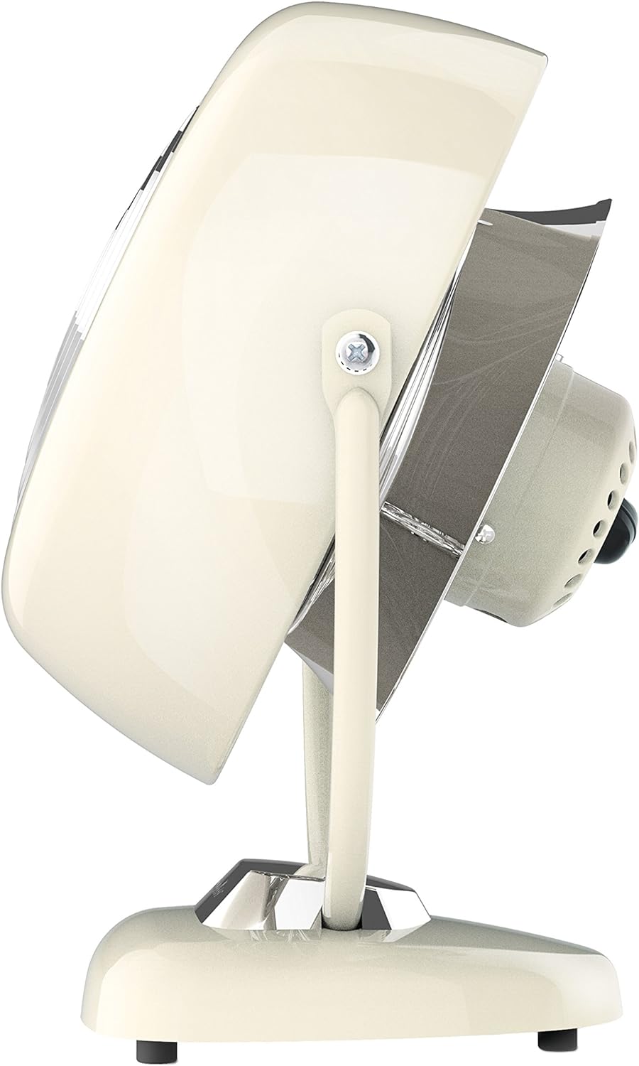 Vornado VFAN™ Vintage Fan, Retro Metal Air Circulator for Cooling & Décor, 3 Speed Settings, Adjustable Tilt, Powerful Airflow, Durable Construction, Manual Dial Control, Vintage White