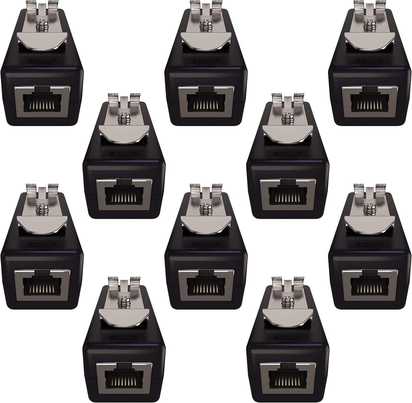 Ethernet Surge Protector (10 pack) PoE+ Gigabit (with DIN rail mount option) Gas Discharge Tube for Full Protection - RJ45 Lightning Suppressor - LAN Network CAT5/CAT6 Thunder Arrestor - Tupavco TP309