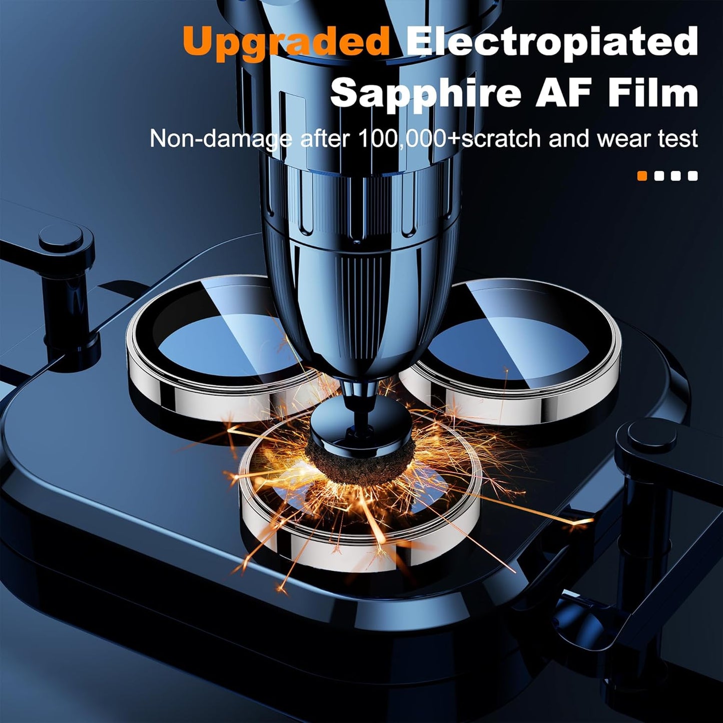 Hoerrye for iPhone 15 Pro Max/iPhone 15 Pro Camera Lens Protector [3+1] [Keep Lens Original Design] 9H Tempered Glass Camera Cover Screen Protector,White Titanium