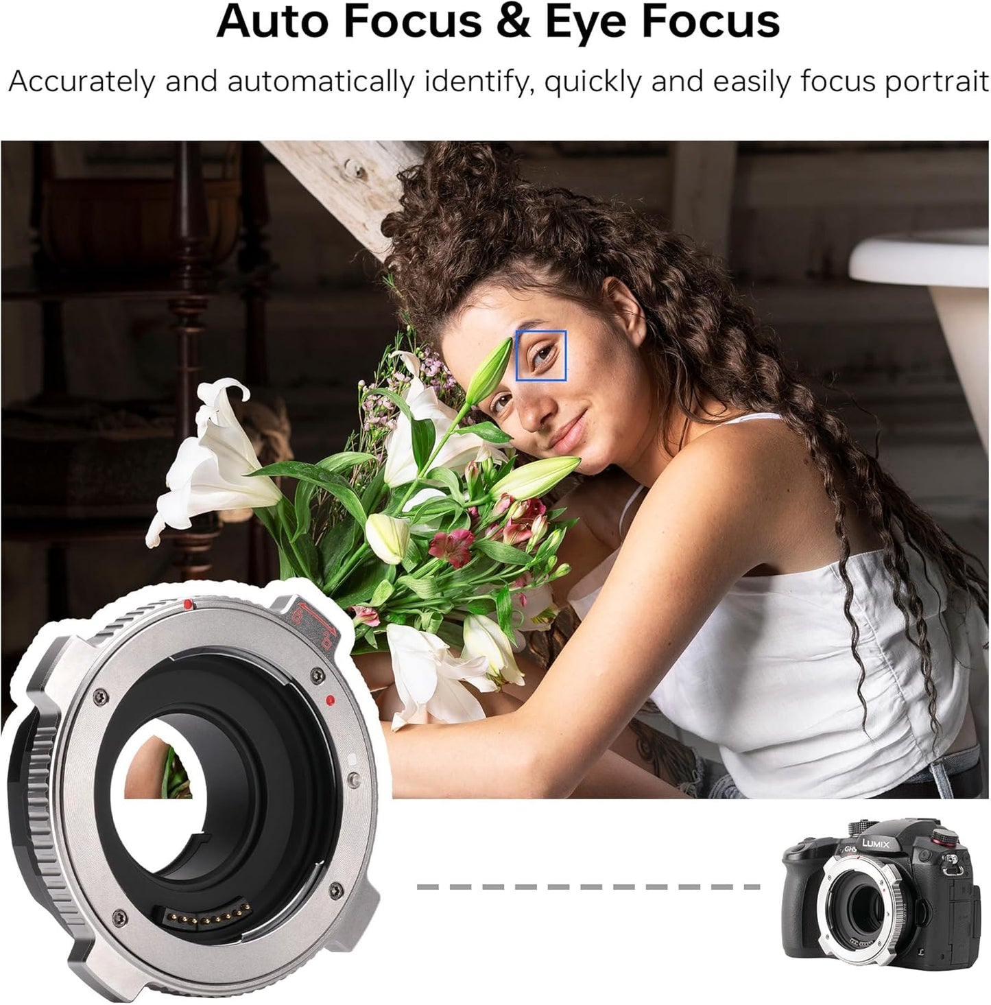 VILTROX EF-M1 Pro Auto Focus Lens Adapter Lens Mount Converter with Security Lock Compatible with Canon EOS EF/EF-S Lens to M4/3 MFT GH4 GH5 GF6 GX7 E-M5 E-M10II E-PL5 Cameras