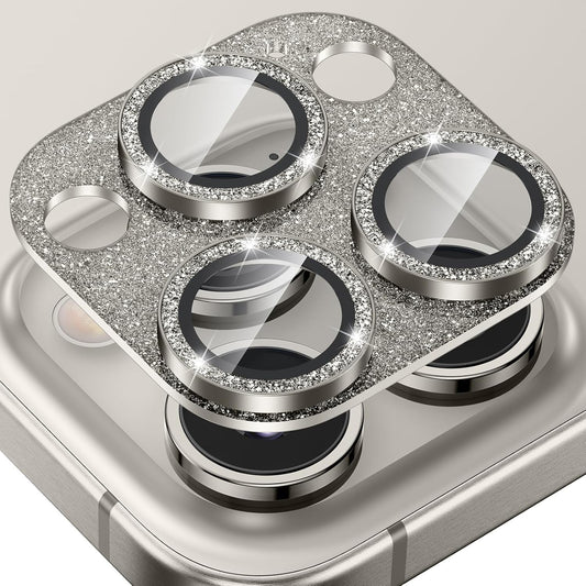 Tensea for iPhone 16 Pro/iPhone 16 Pro Max/iPhone 15 Pro/iPhone 15 Pro Max Camera Lens Protector, Metal Aluminum Alloy Tempered Glass Cover Camera Screen Protector Accessories, Case Friendly