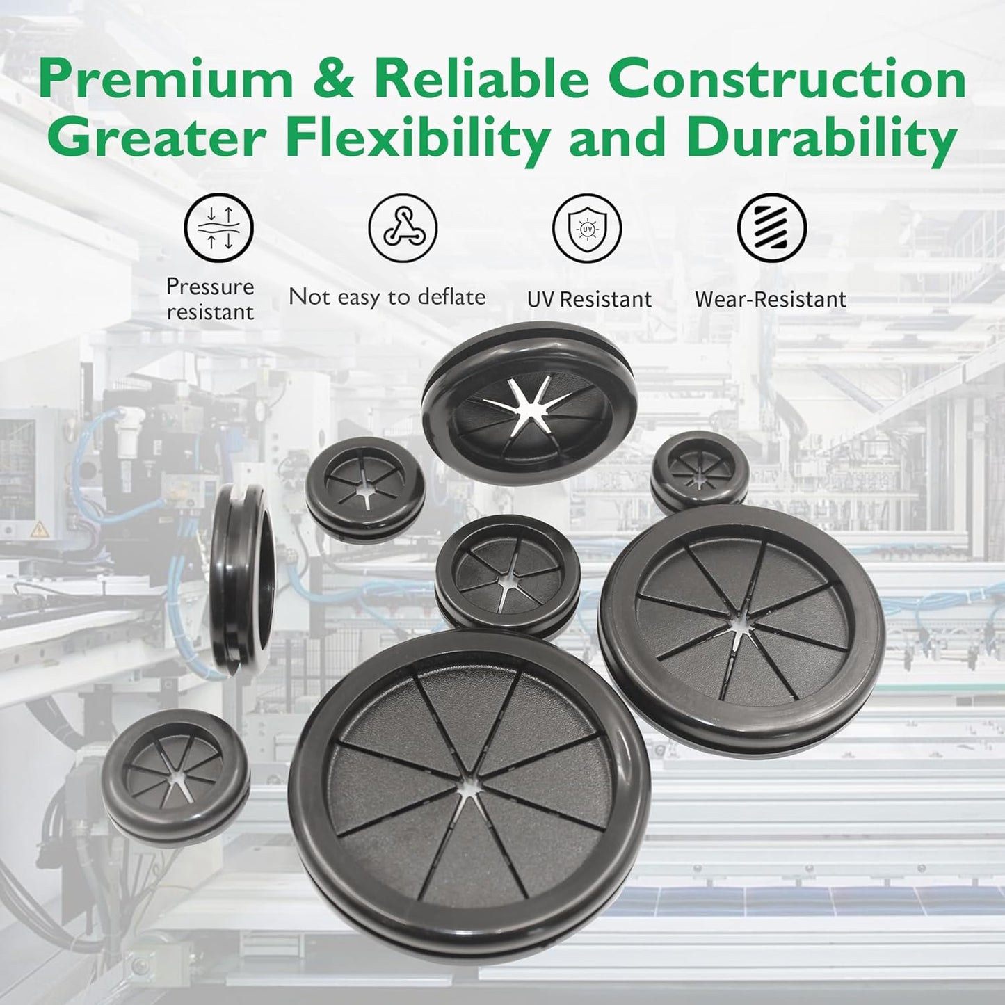 Rubber Grommets for Wiring, 3-1/8 Inch Drill Hole, 2-3/4 Inch ID, Firewall Grommets Automotive Cable Cords Hoses Protection, Double-Sided Rubber Plugs for Round Holes, 3 Pcs, 70x80 mm