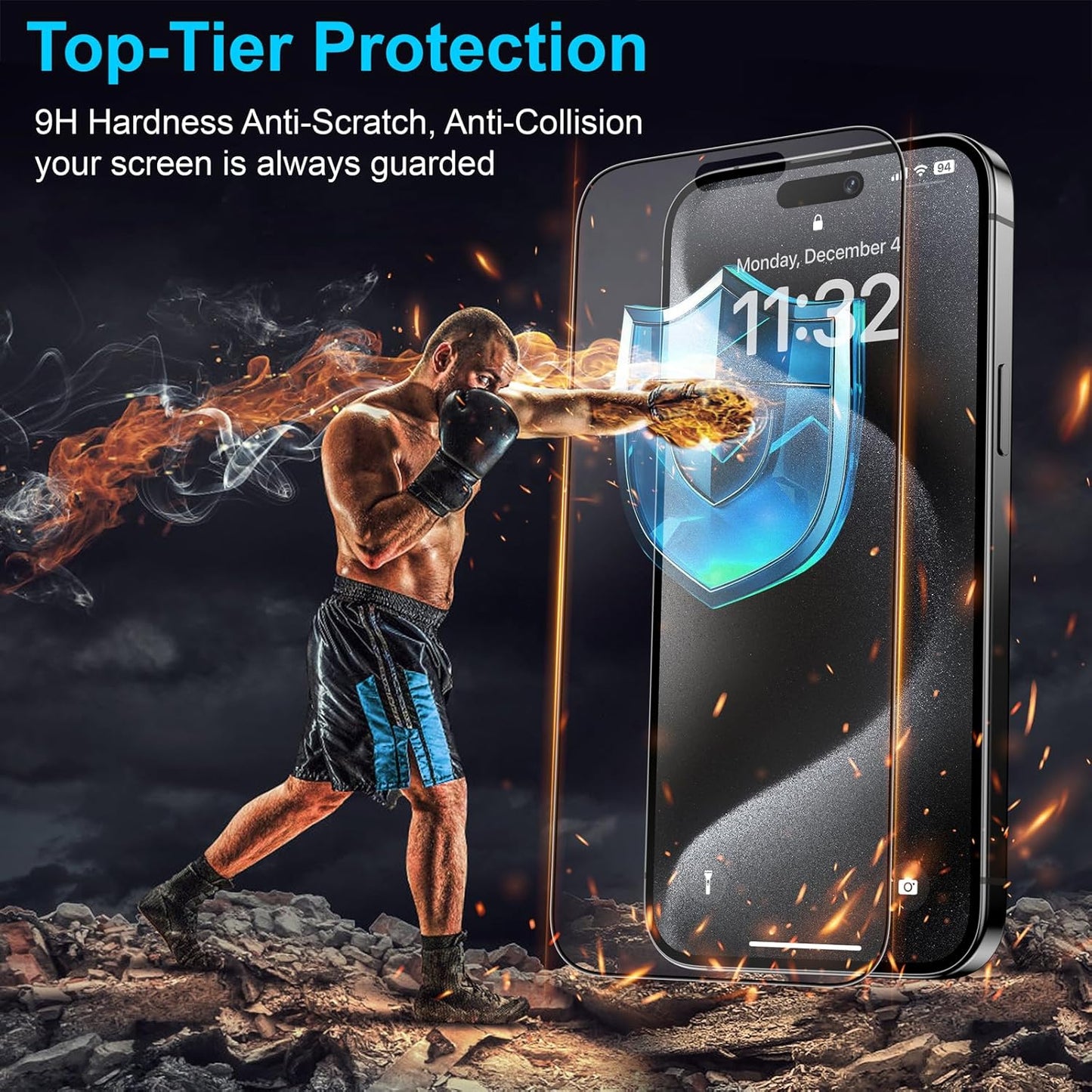 Mothca 2 Pack Matte Glass Screen Protector for iPhone 15 Pro Max 6.7-inch [Auto Fit Box Dust-Free] Edge to Edge Full Coverage Anti-Glare & Anti-Fingerprint Tempered Glass, Bubble Free, Smooth as Silk