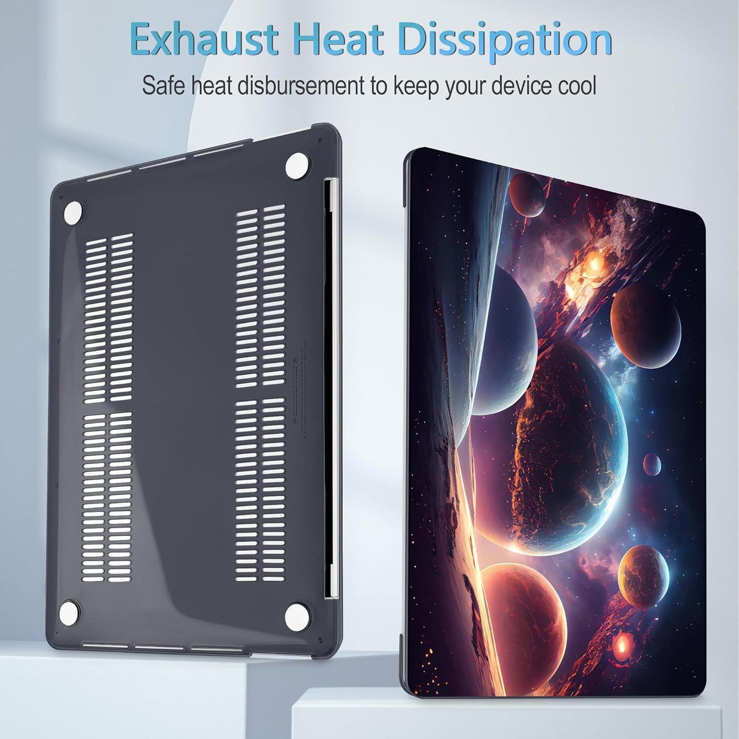 Mektron Case for MacBook Pro 16 Inch A2141 Cover 2019 Release 16" with Liquid Retina Display/Touch ID, Plastic Hard Shell with Keyboard Skin & Screen Protector & Dust Plug, Planets