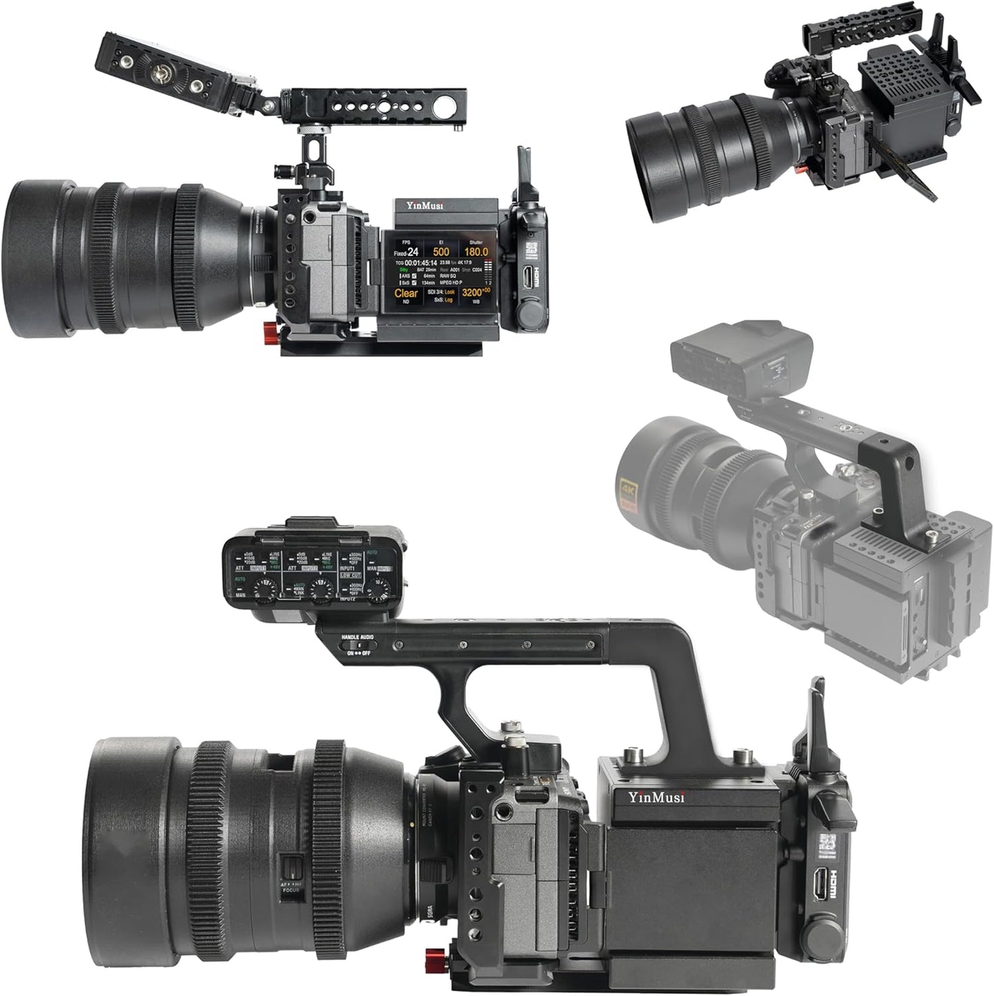 Camera Expansion cage Modular Camera Cooling Fan Cage Expansion Kit for DSLR Cooling/Mirrorless Accessories Installation