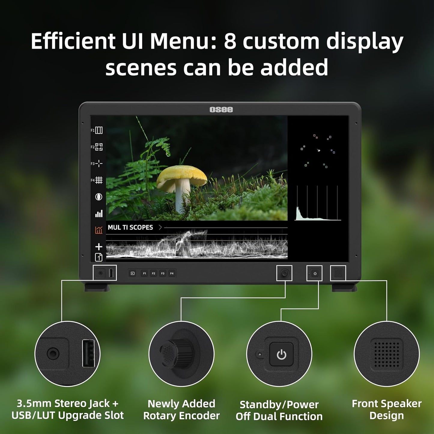 osee Mega 22S 22inch Ultra Bright HDR Field Production Monitor VMKit with Sunhood Battery Plate Cstand Adapter Custom Foam Mold