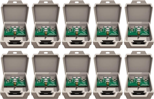 Outdoor Ethernet Surge Protector (10 Pack) PoE+ Gigabit - Gas Discharge Tube GDT -Wall Mount -RJ45 Lightning Suppressor -LAN Network CAT5/CAT6 Thunder Arrestor -GbE 1000 Mbps Protection- Tupavco TP303