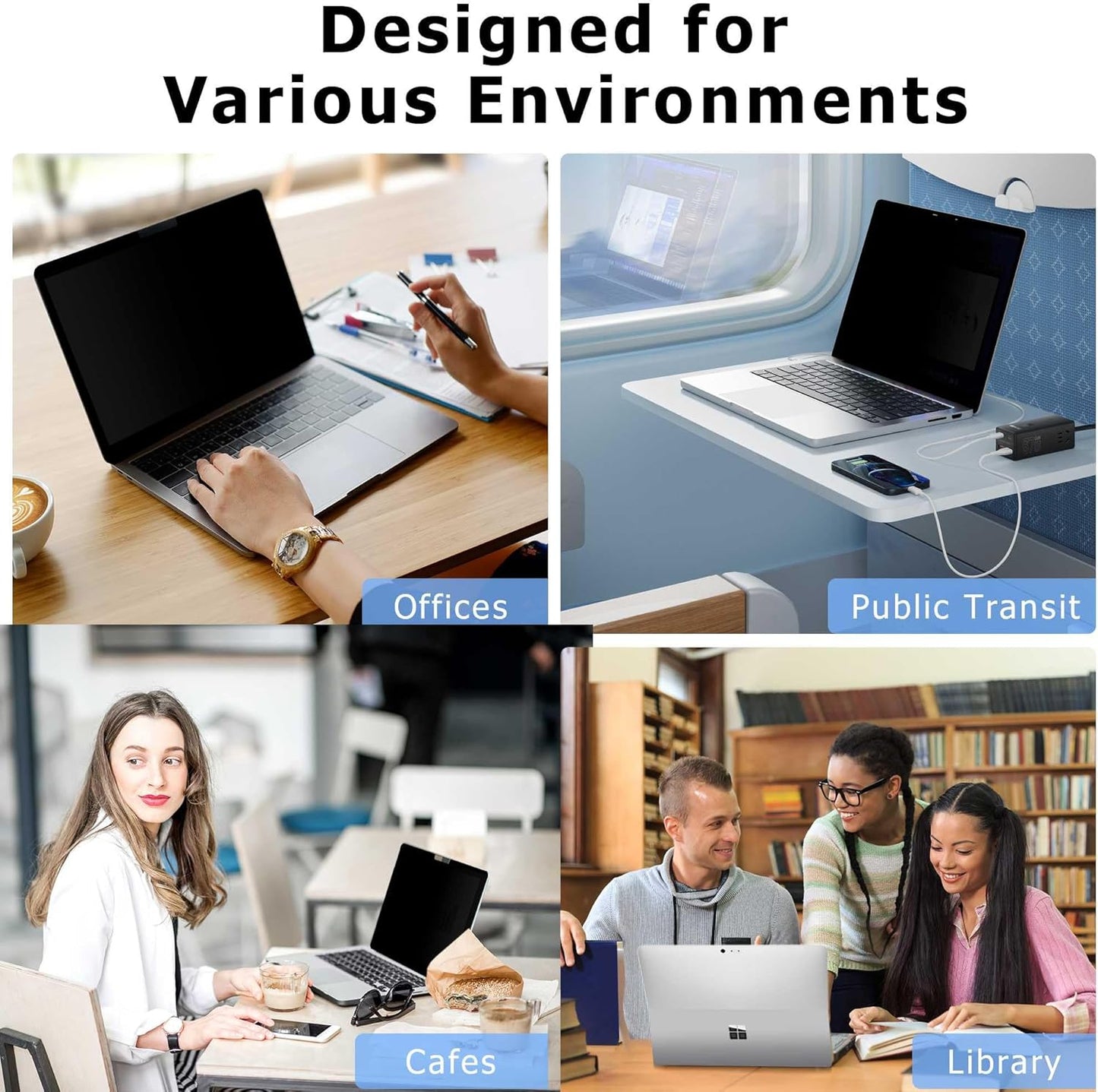 Adeway Magnetic Privacy Screen for Surface Laptop 13 inch (2025), Anti-Glare, 30° Side View Protection, Washable & Reusable Privacy Filter, Bubble-Free Installation