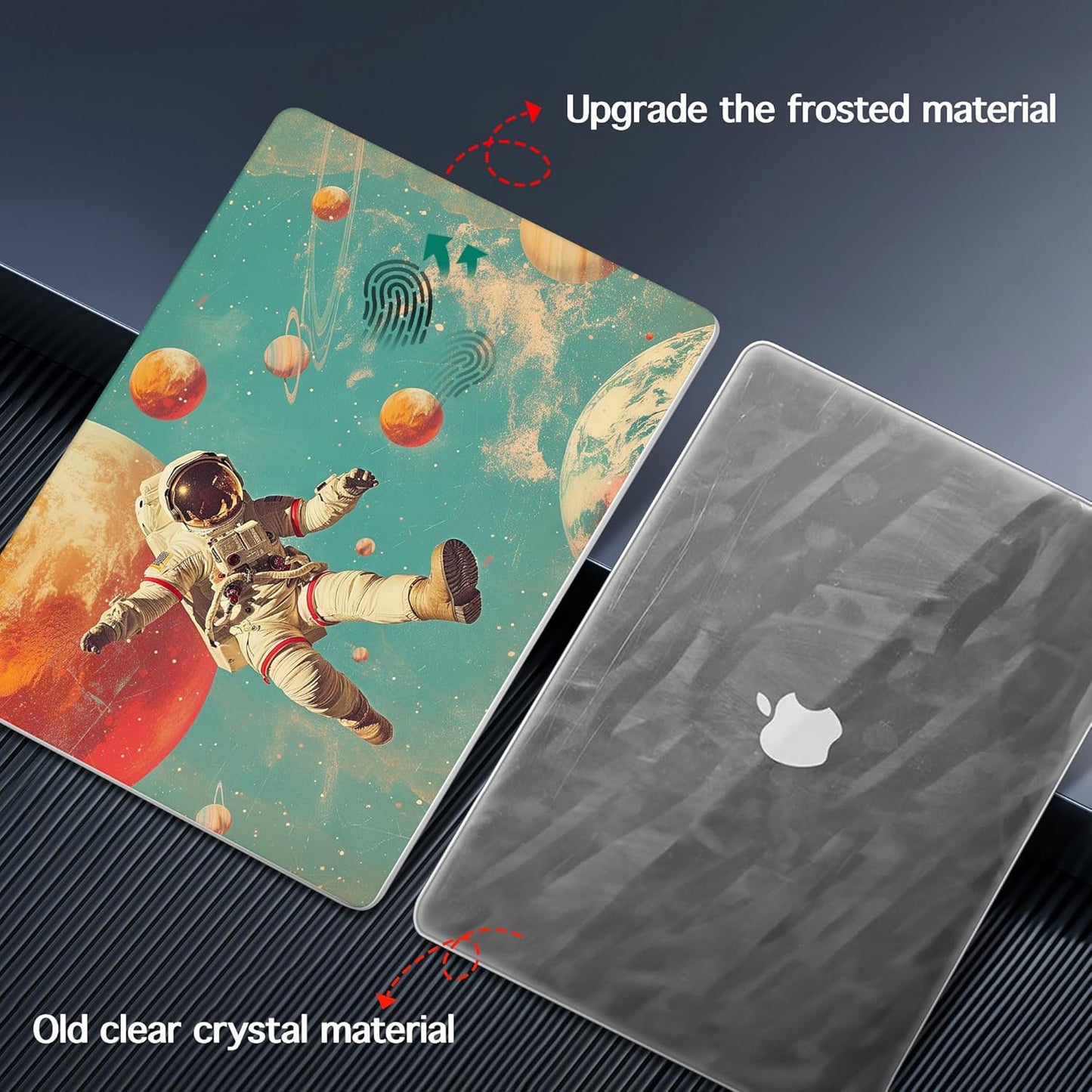 for MacBook Pro 16 inch Case 2021 2022 2023 2024 Release A3186 A3403 M4 A2991 M3 A2780 M2 A2485 M1 Pro/Max, Hard Shell Case with Screen Protector & Keyboard Cover, Astronaut Floating