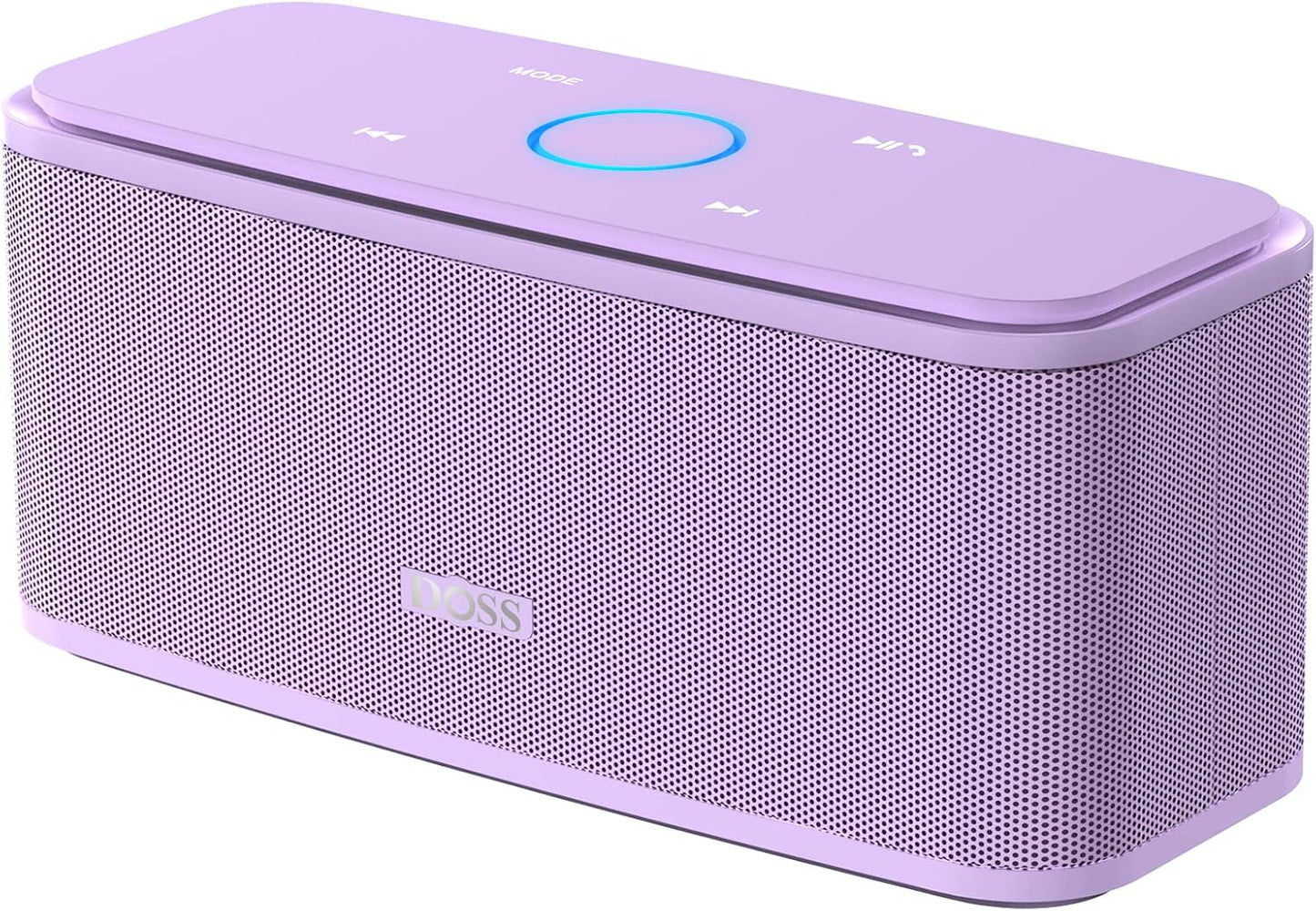 DOSS SoundBox Touch Wireless Bluetooth Speaker with 12W HD Sound and Bass, IPX5 Water-Resistant, 20H Playtime, Handsfree, Portable for Office, Home, Outdoor, Travel-Purple