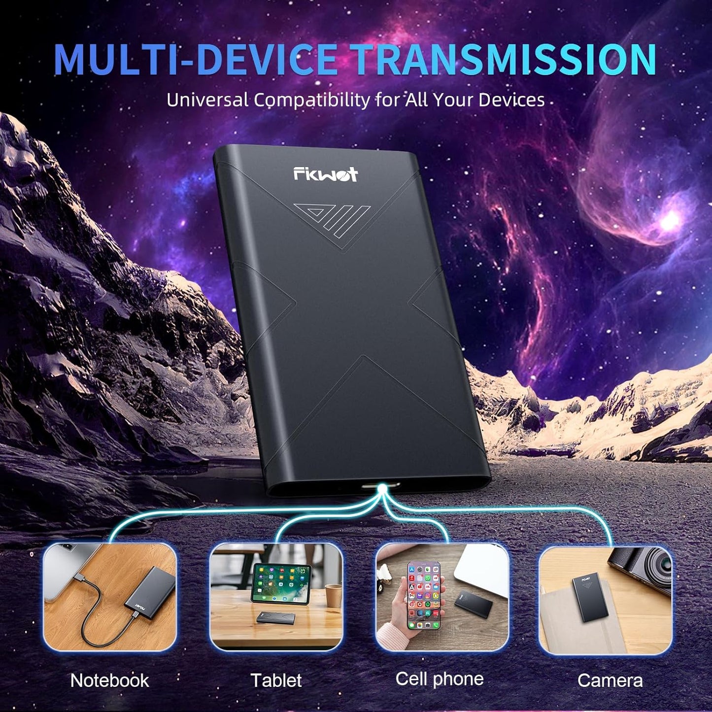 2TB External SSD, Portable SSD, Up to 2000MB/s, USB 3.2 Gen2x2 External Solid State Drives, Compatible with Smart TV, PS5/PS4(Pro), iPhone 15/16, Xbox, Mac & Windows and Other Devices(FP80)