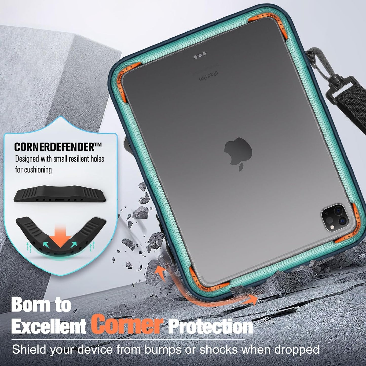 MoKo 12.9 Inch Tablet Sleeve Bag, Fits 13 Inch New iPad Pro M4 & Air M2 2024, iPad Pro 12.9 inch M2&M1, Galaxy Tab S9/S8 Plus 12.4", Multifunctional Bag with Shoulder and Headphone Port, Indigo