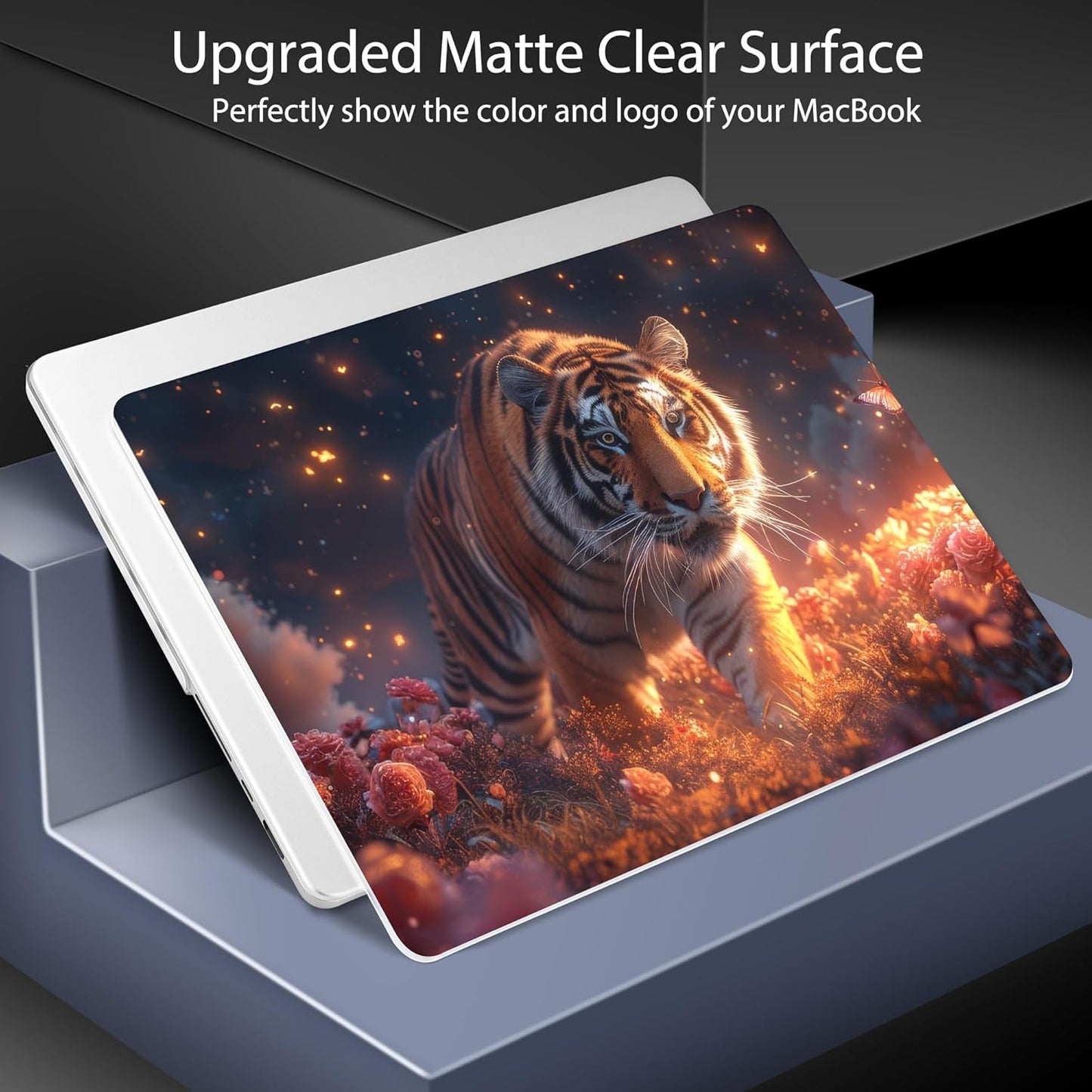 for MacBook Pro 16 inch Case 2021 2022 2023 2024 Release A3186 A3403 M4 A2991 M3 A2780 M2 A2485 M1 Pro/Max, Hard Shell Case with Screen Protector & Keyboard Cover, Dream Tiger