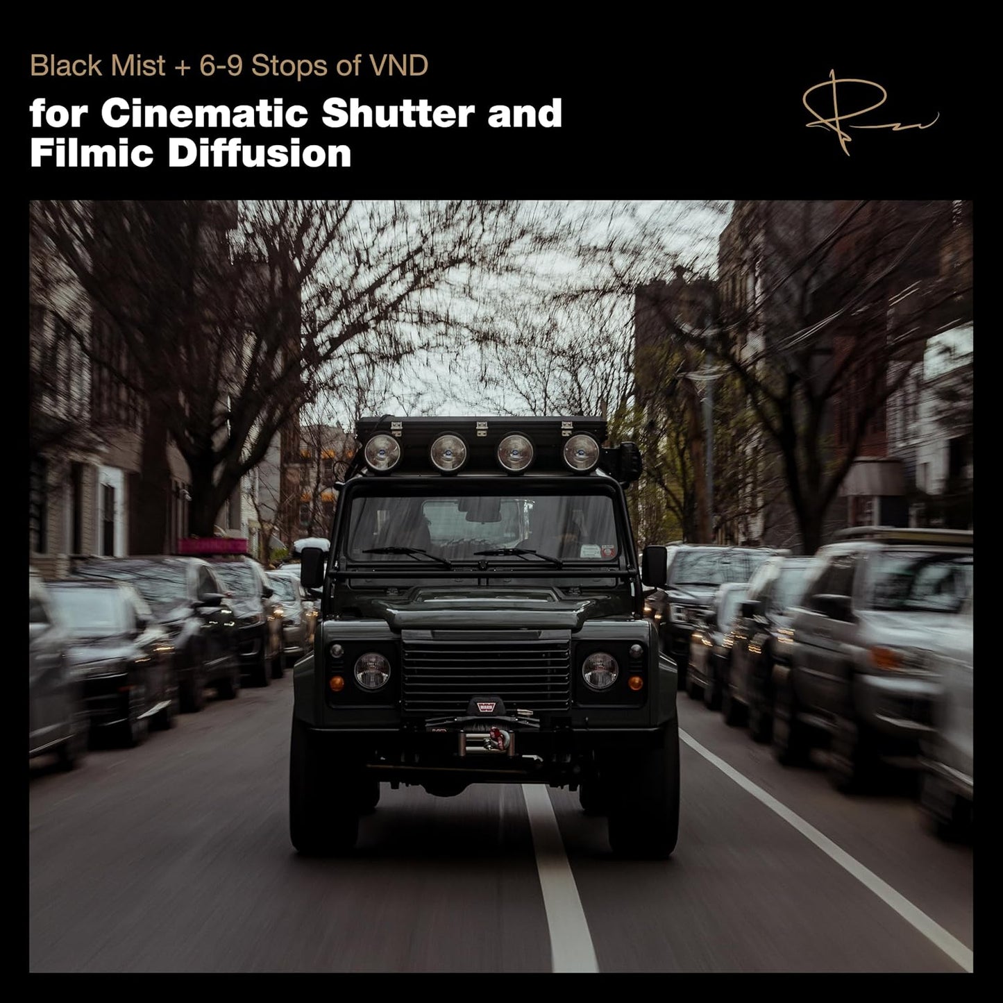 PolarPro 77mm Peter McKinnon Mist VND Camera Filter - 6-9 Stop Variable Neutral Density Lens Filter for DSLR/Mirrorless Pro Video – for Cinematic Shutter Speed Control + Diffusion