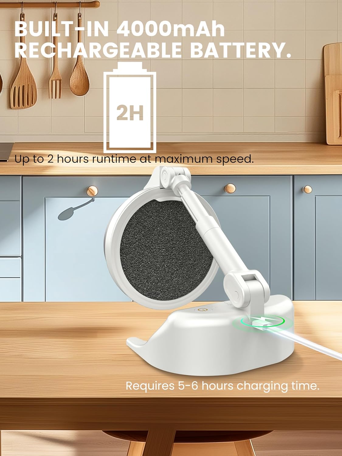 Vegapunk Rechargeable Smoke Away Purifier Fan for Indoors - Portable Odor Exhaust Eliminator Remover Eater Filter - The High Fan for Desktop - White