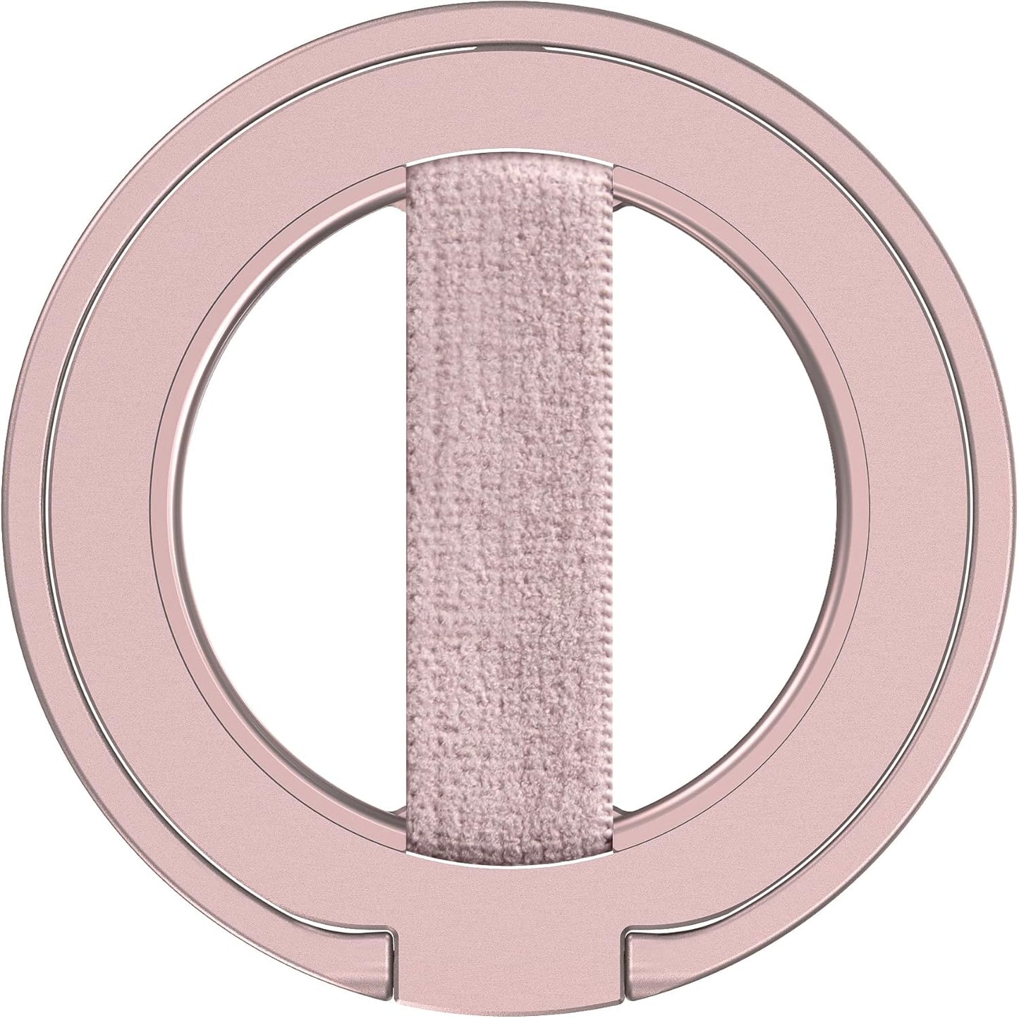 EWA MagOne Ultra Phone Grip Stand with Replaceable Elastic Finger Loop, Removable Magnetic Ring Holder Kickstand Loop, Double-Sided Magnetic Accessories for iPhone 16, 15, 14, 13 Pro/Max/Plus-Roseglod