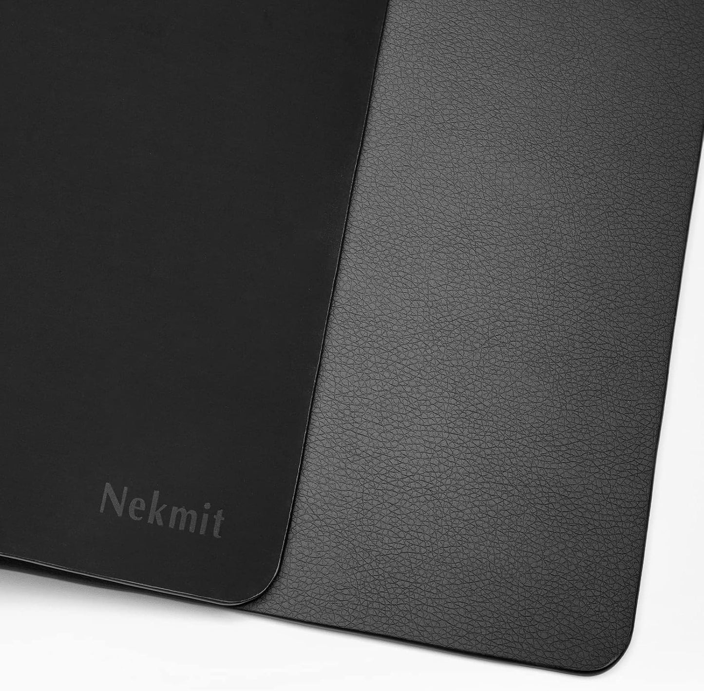Nekmit Leather Desk Blotter Pad 24 x 14 Inches, Flat, Non-Slip, Waterproof, Black
