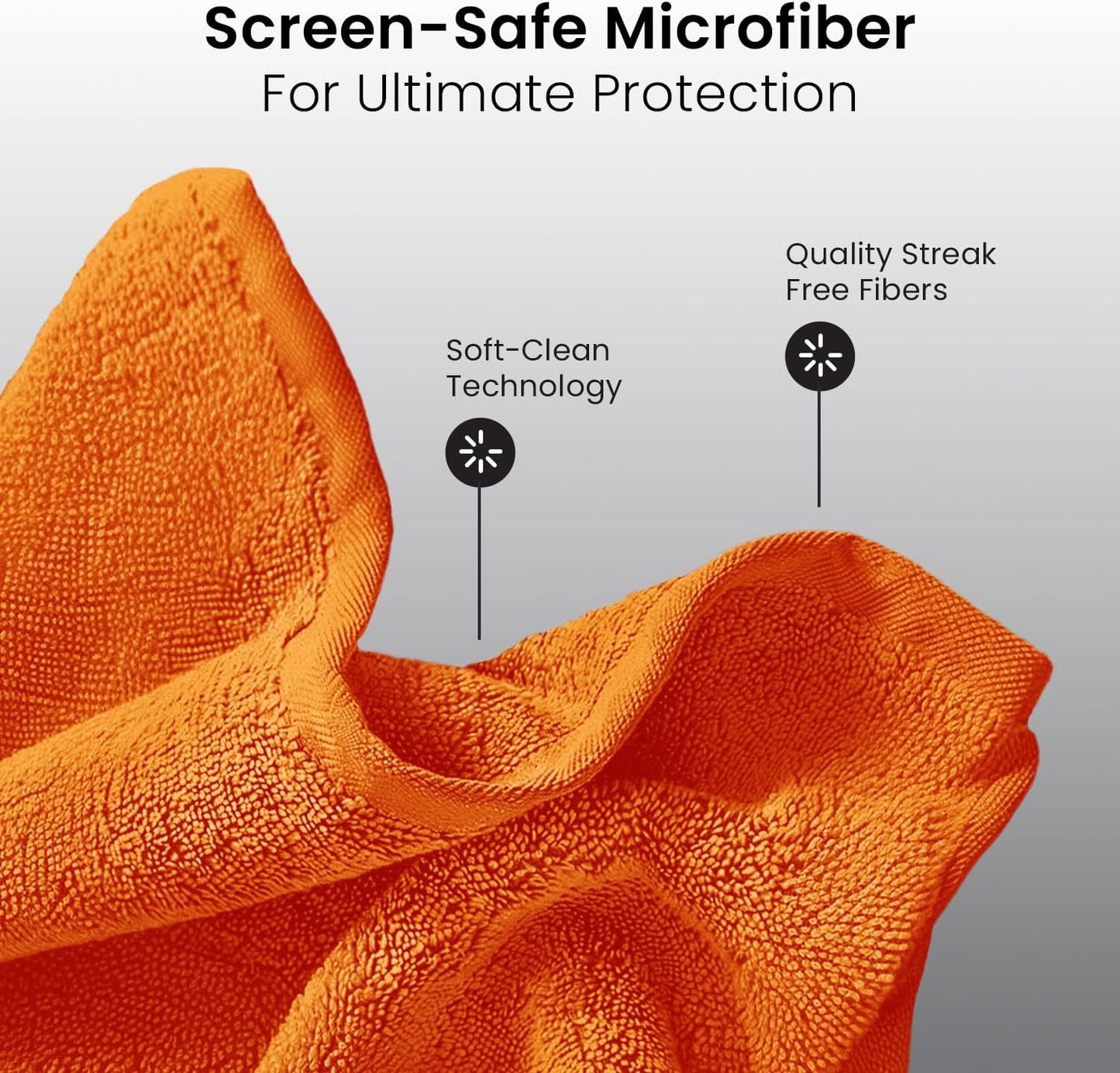 Screen Cleaner Spray - TV Screen Cleaner Spray and Microfiber Cloth kit, Computer Screen Cleaner & Car Screen Cleaner for TV, Monitor, Laptop, MacBook, iPad, iPhone and Electronic Devices - 2 Pack