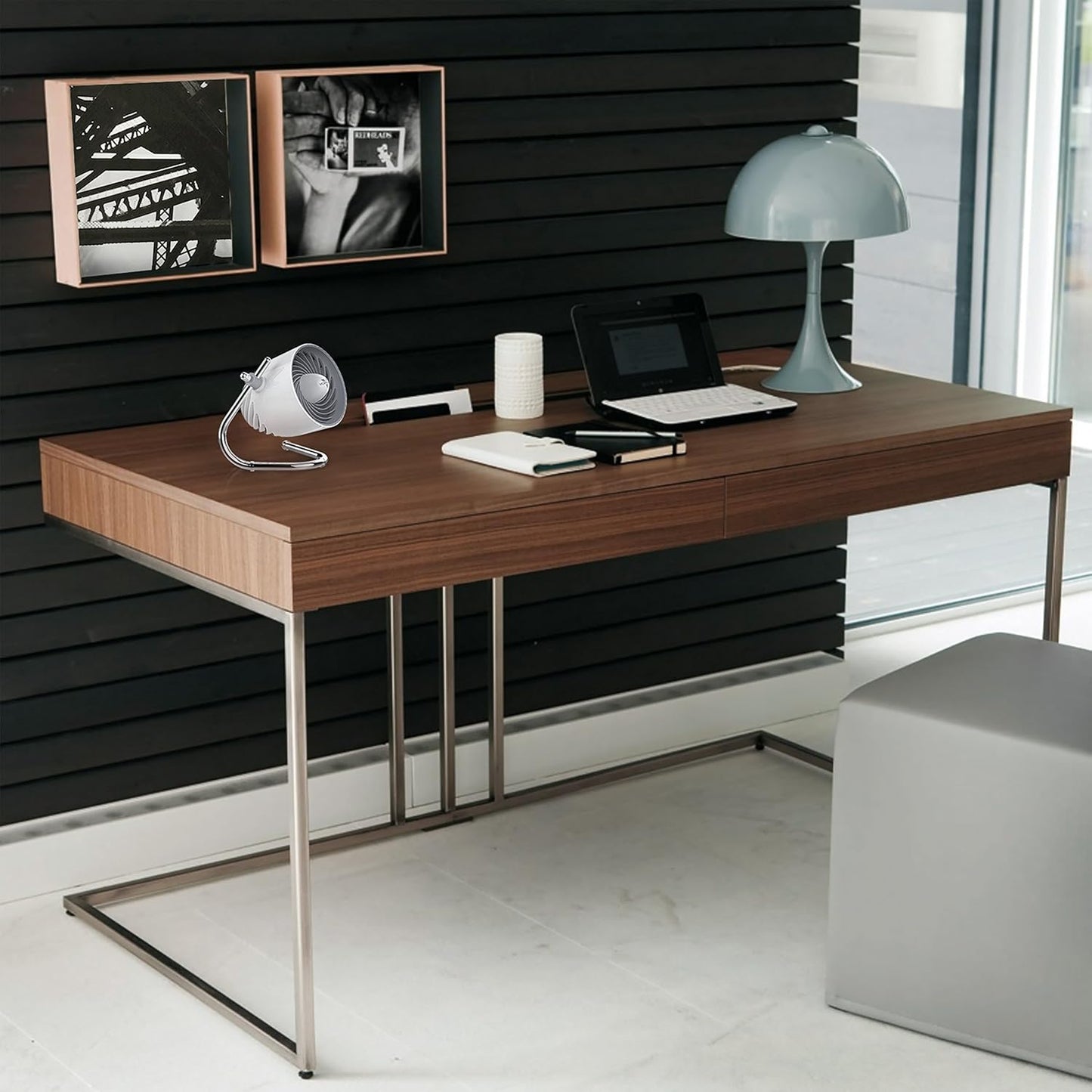 Vornado Pivot Personal Air Circulator, Portable, Desk Fan, Electric, Ice White