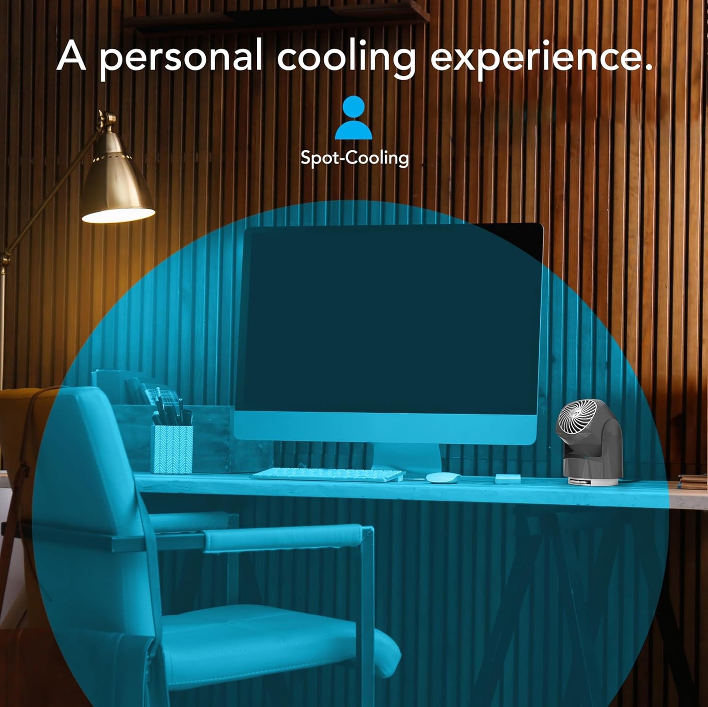 Vornado Flippi V6 Compact Air Circulator Fan, Quiet Portable Travel Fan for Office or Bedroom, Adjustable Head, 2 Speeds, Storm Gray