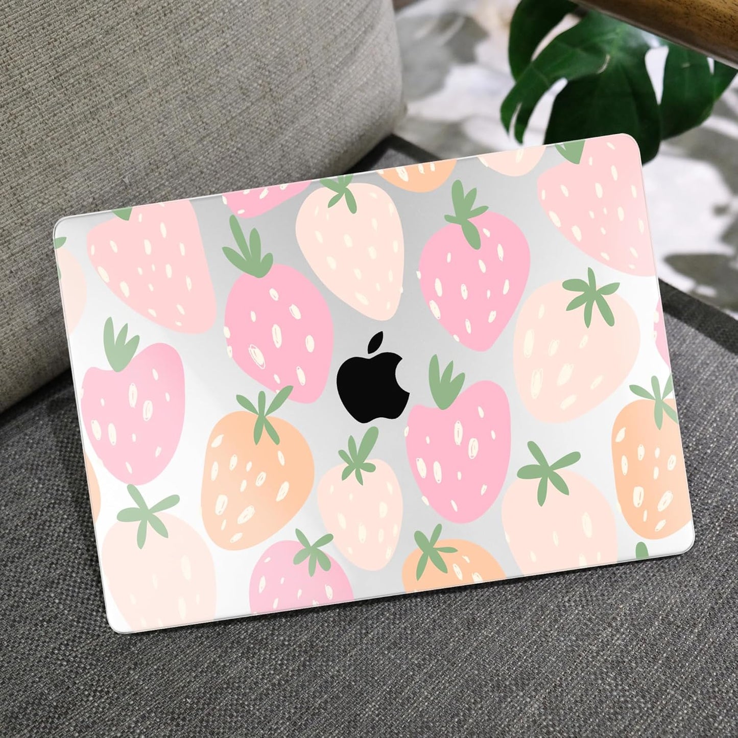 MEEgoodo Case for MacBook Pro 13 inch Case 2022 2021 2020 New A2338 M2/M1 A2251 A2289, Laptop Hard Shell with Keyboard & Camera Cover Compatible with 13 inch MacBook Pro, Cute Drawn Strawberries
