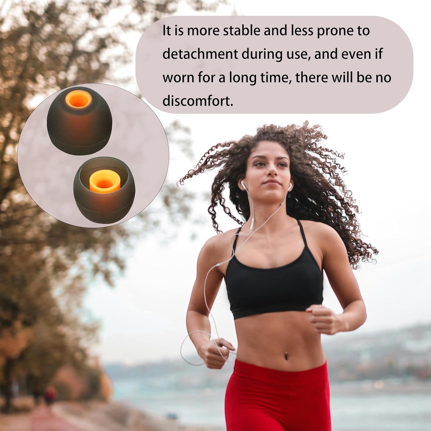 Silicone Replacement Earbud Tips Ear Tips Fit Most in-Ear Earbuds(Inner Hole 3.8mm -5.1mm) Headphone Rubber Tips Earbud Covers 9 Pairs S M L