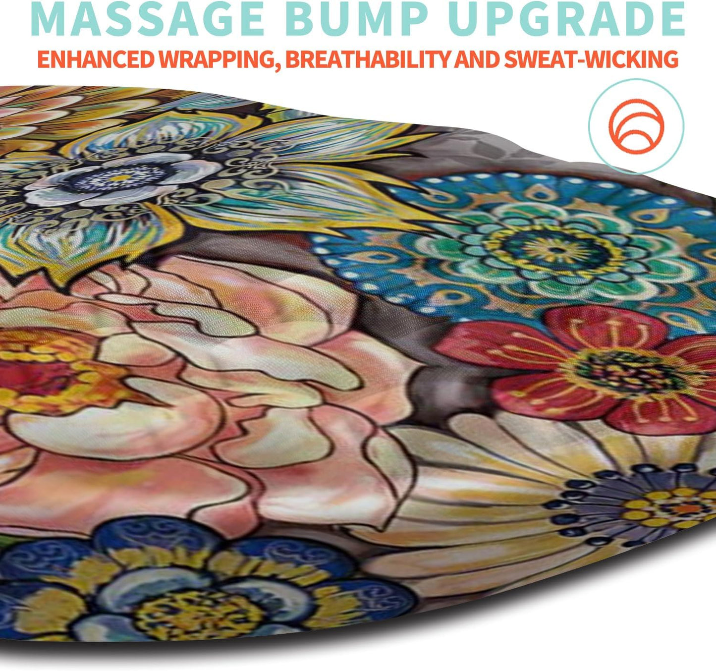 Ergonomic Mouse Pad Wrist Support with Memory Foam Massage Bulge, Carpal Tunnel Pain Relief Mousepad Wrist Rest for Mouse(12x8 inch, Blooming)