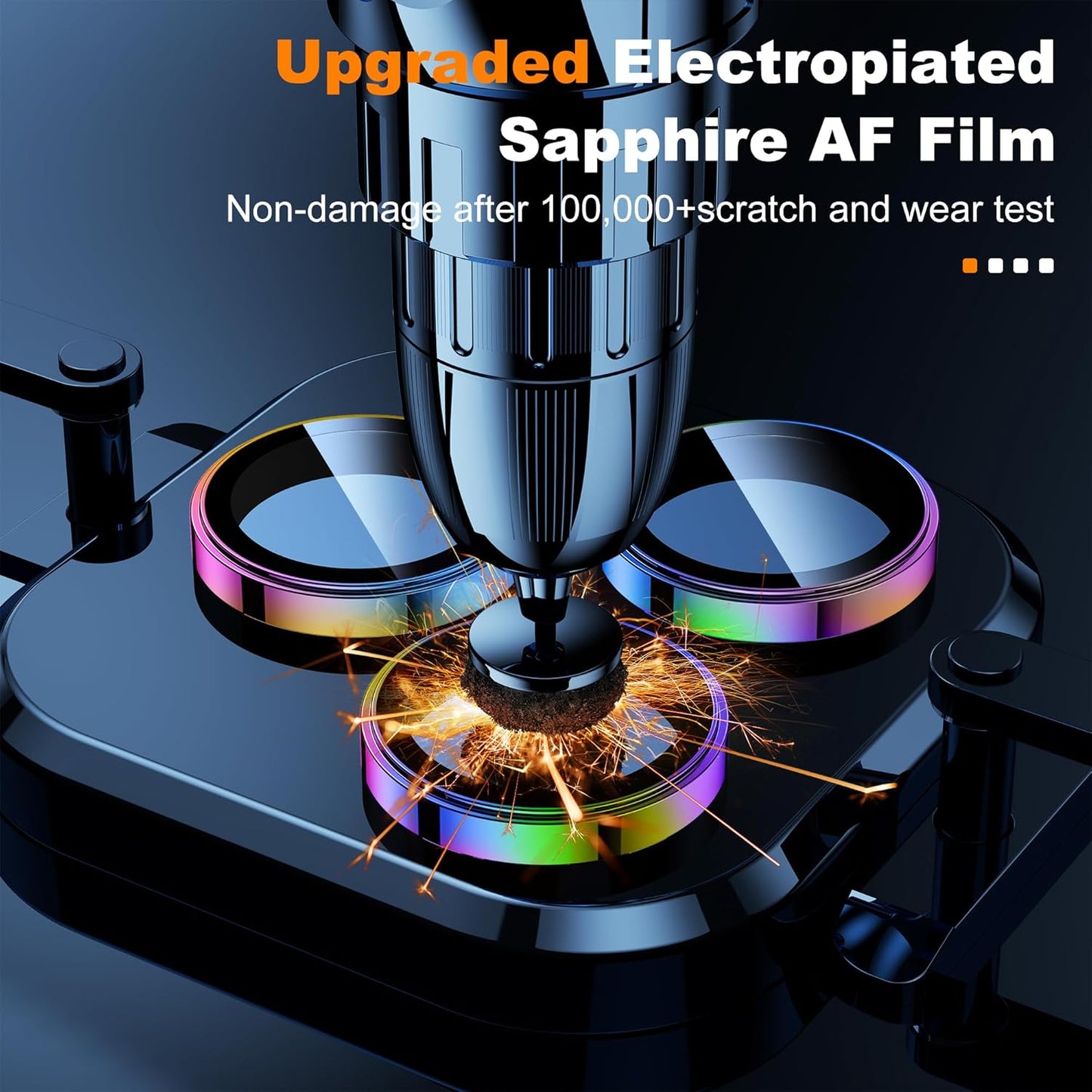 Hoerrye [3+1] for phone 15 Pro Max/phone 15 Pro Camera Lens Protector, [Keep Lens Original Design] [Truly Shatterproof] 9H Tempered Glass Camera Cover Screen Protector Accessories,Colorful 2 Pack