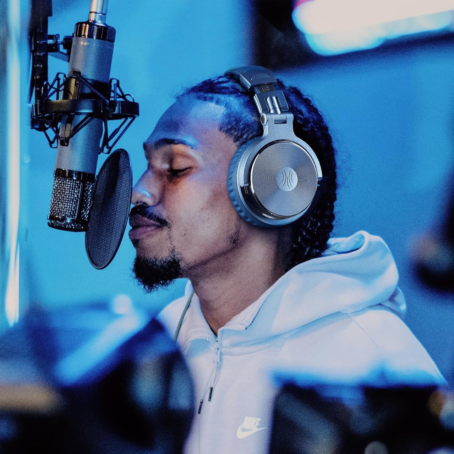 OneOdio Wired Over Ear Headphones Hi-Res Studio Monitor & Mixing DJ Stereo Headsets with 50mm Drivers and 1/4 to 3.5mm Jack for AMP Computer Recording Podcast Keyboard Guitar Laptop - Sky Blue