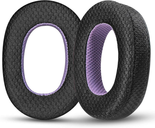 Breathable Mesh Replacement Earpads for WH-1000XM2/MDR-1000X - Comfortable Black/Purple Ear Pad Cushions