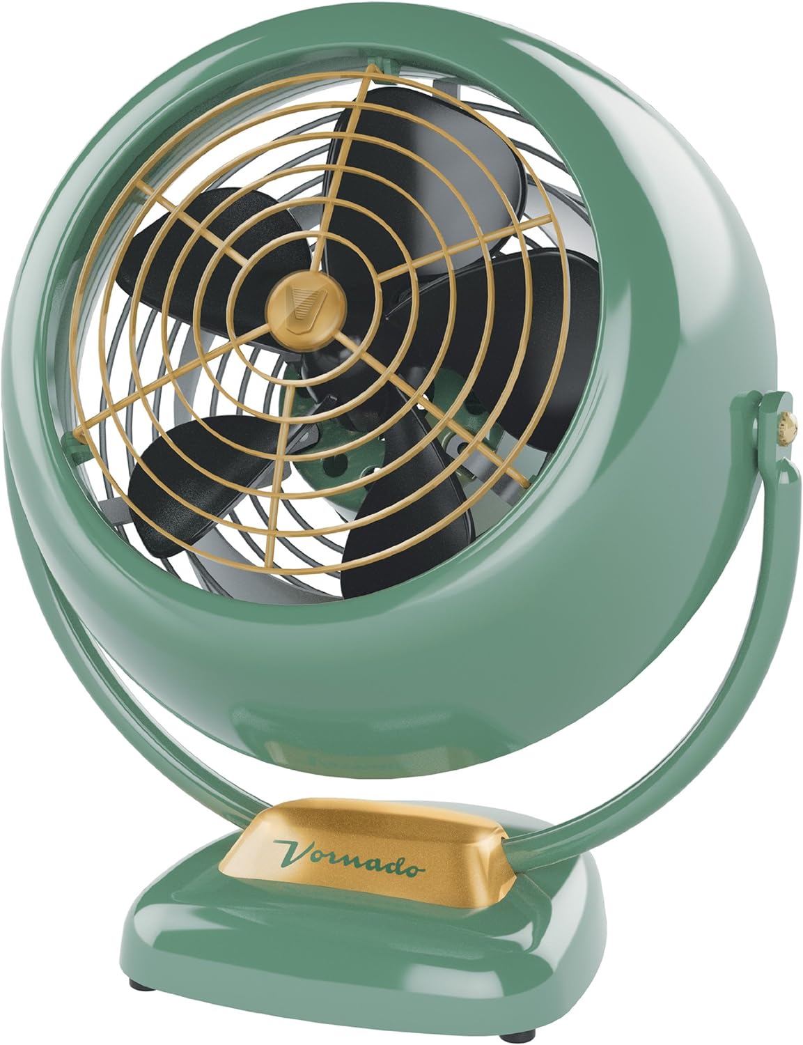 Vornado VFAN Vintage Air Circulator Fan, 3 Speeds, Metal Construction, Adjustable Airflow, Green