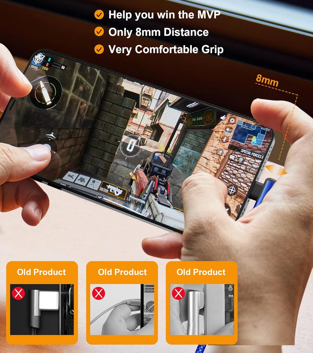 sweguard USB Type C Charger Cable Right Angle [2-Pack,10FT] iPhone 16 Charger Nylon Braided Cord for iPhone 15 16 Pro Max Samsung Galaxy S25 S24 S23 S22 S21 S20 S10 S9 Note A15 A55 Flip Pixel LG Moto