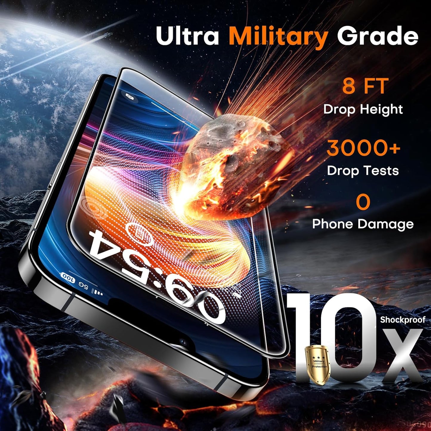 TOCOL for iPhone 12 Pro Max Screen Protector 9H Hardness Military Grade Shatterproof HD Tempered Glass Full Coverage Easy Installation Case Friendly 2 Pack