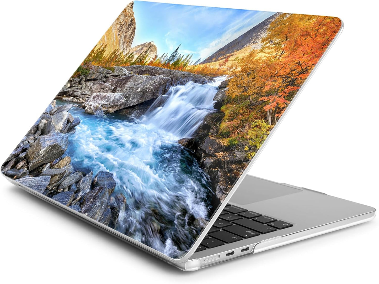 Batianda Premium Case for New MacBook Air 15 inch 2025 M4 2024 2023 with M3 M2 Chip Model A3114 A2941, Designed Protective Plastic Hardshell & Keyboard Cover & Screen Protector, Fall