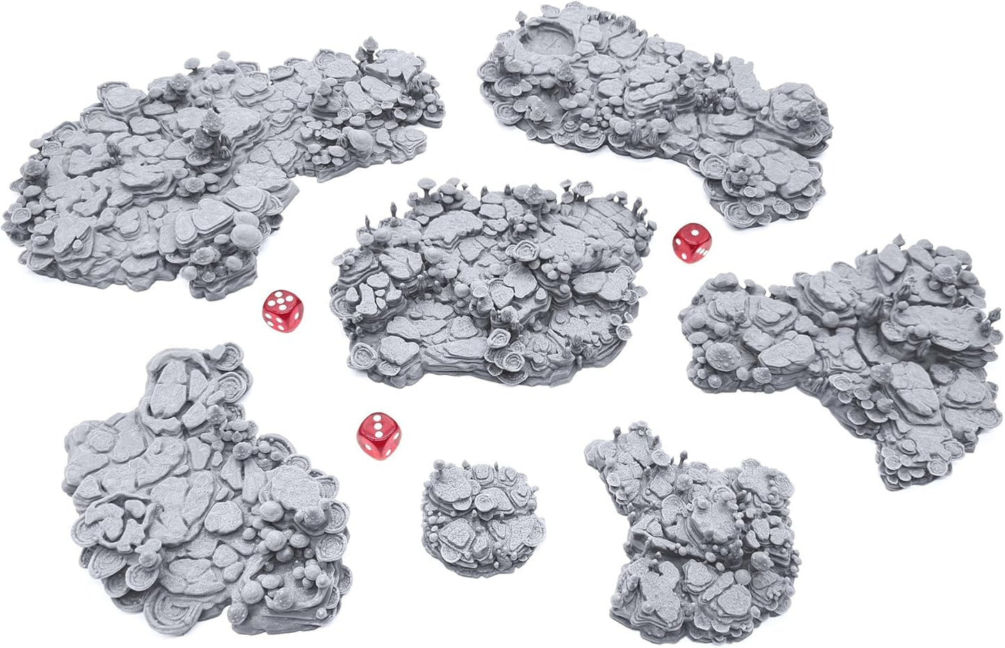 EnderToys Shroom Grotto Floors by Printable Scenery, 3D Printed Tabletop RPG Scenery and Wargame Terrain 28mm Miniatures