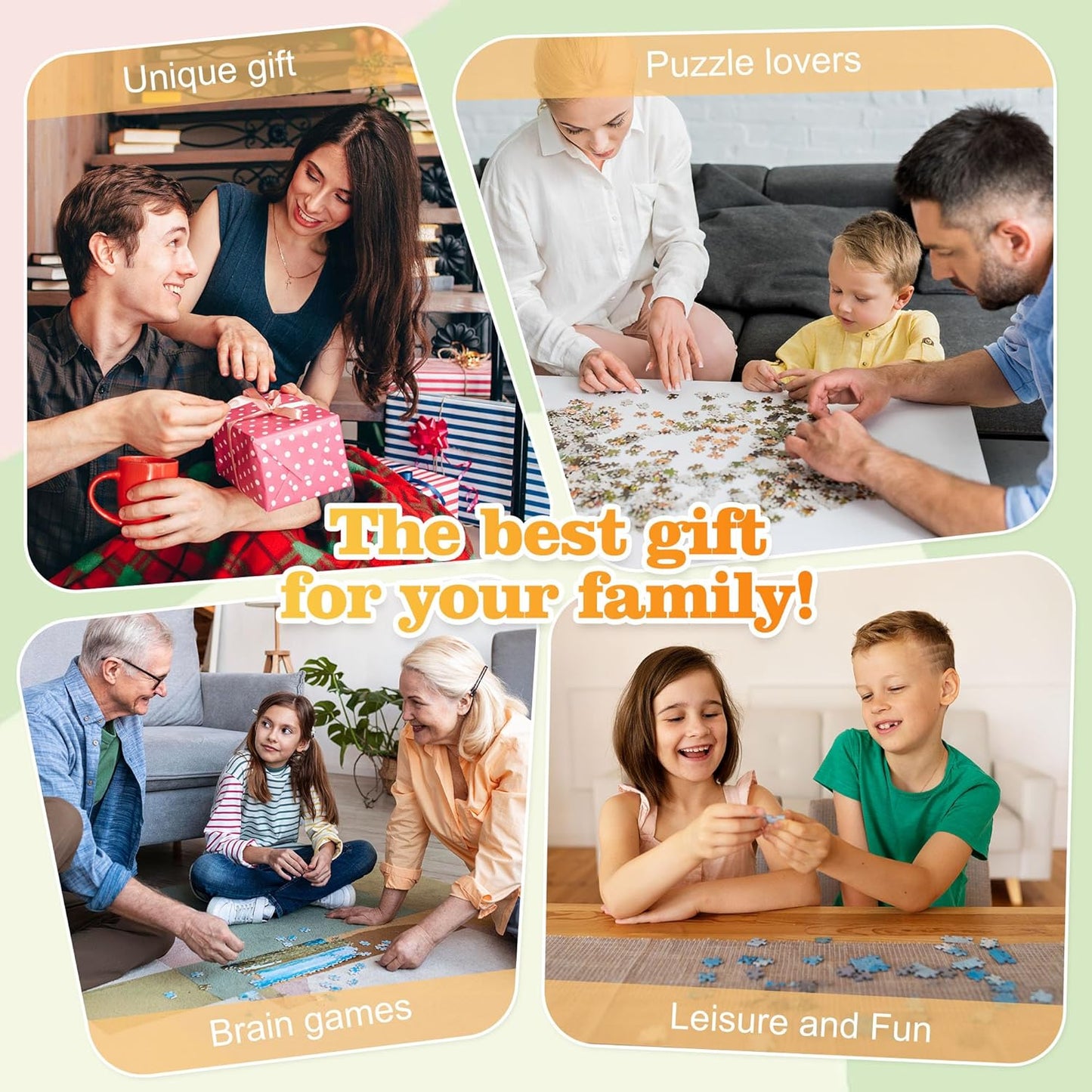 Easycosy Custom Pet Photo Round Puzzles 68/120/195 Pieces for Kids Adults Personalized Picture Text Jigsaw Puzzle Gift for Families Pet Dog Cat Lovers(Horizontal/Vertical)