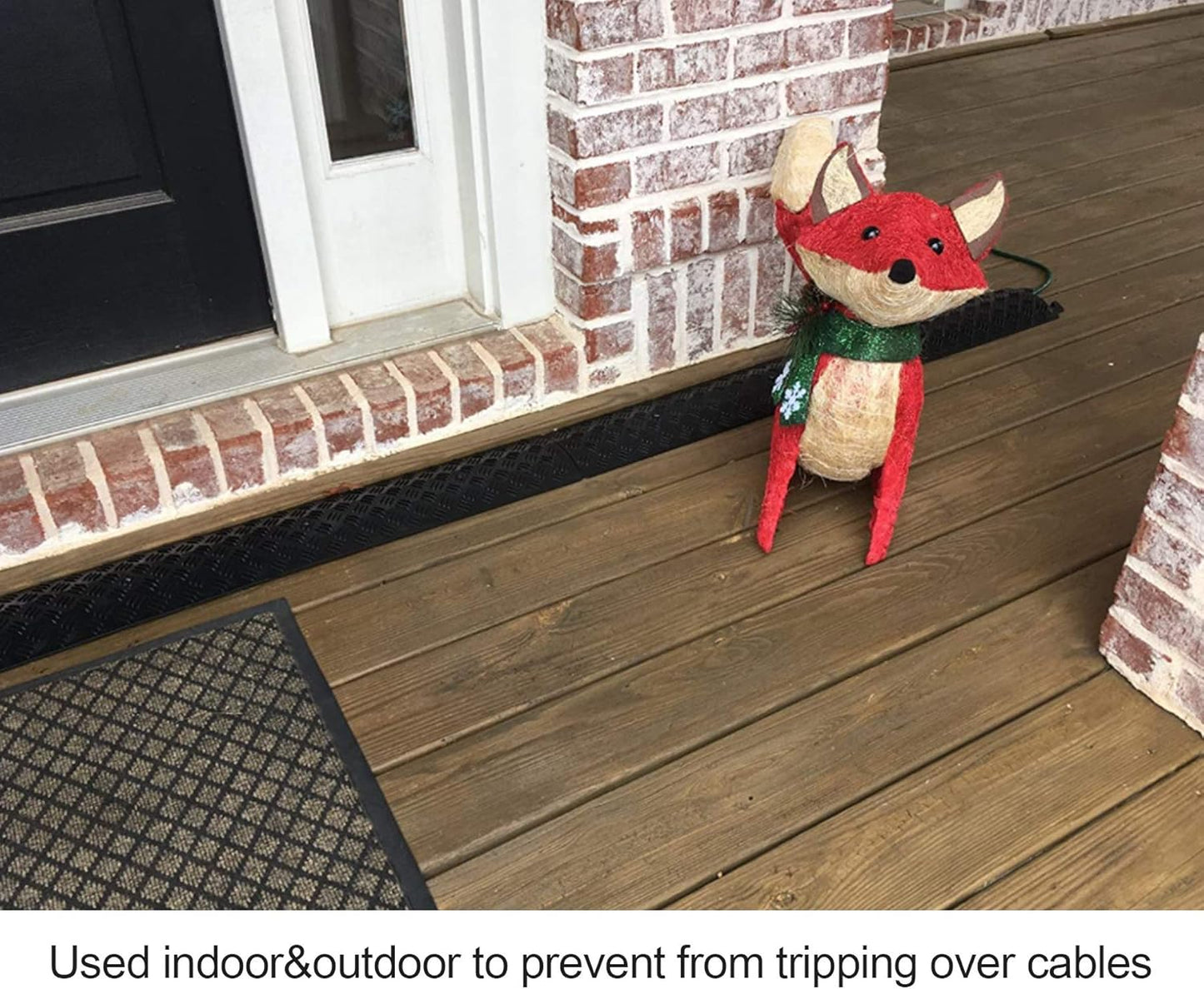 Small 2 Pack - Floor Cord Cover Cord Protector Drop Over Drop Trak Cable Ramp for Office Warehouse - Black