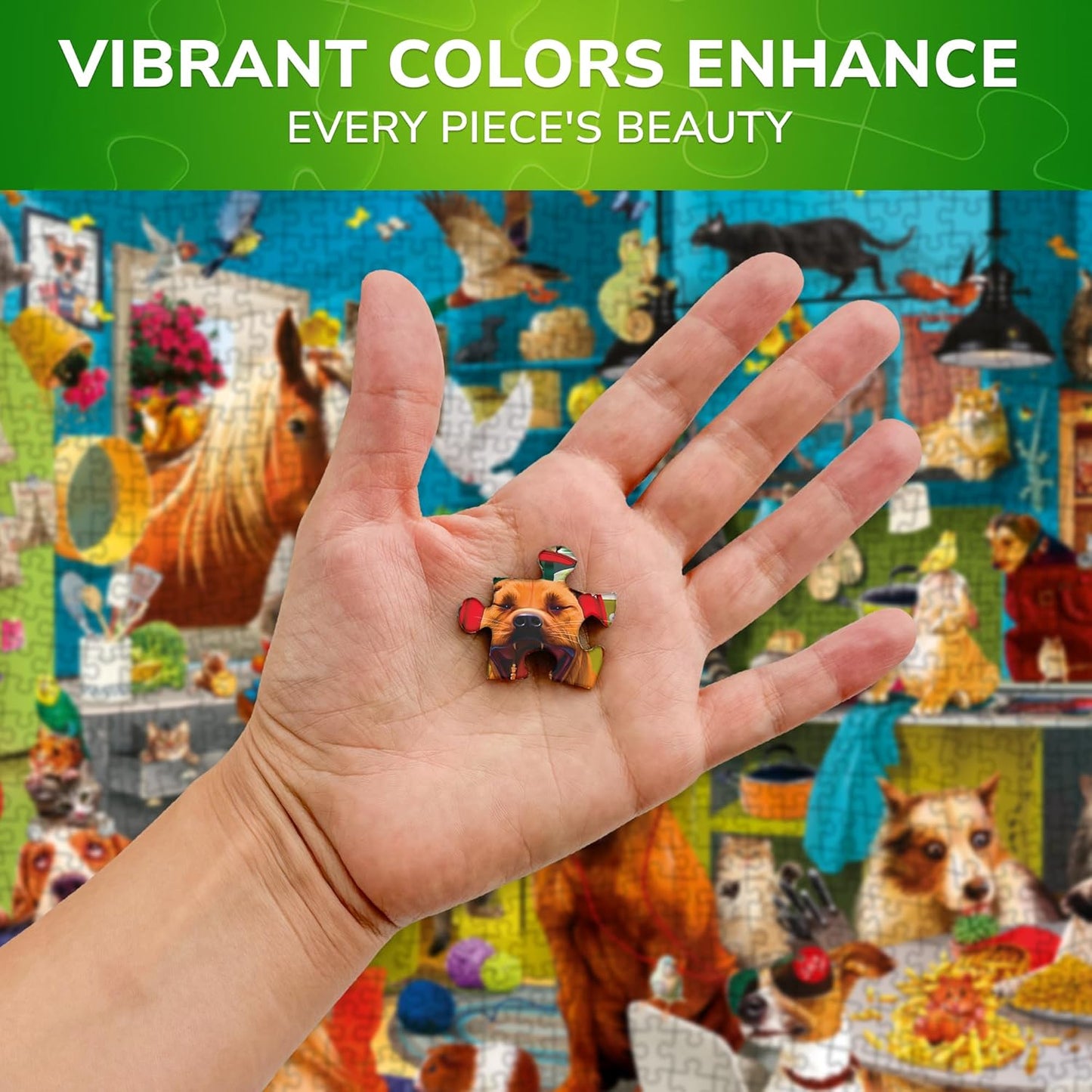 QUOKKA Jigsaw Puzzles 1000 Pieces for Adults - Puzzles for Men and Women - Funny Animals for Kids Ages 8-12 - Animals Party